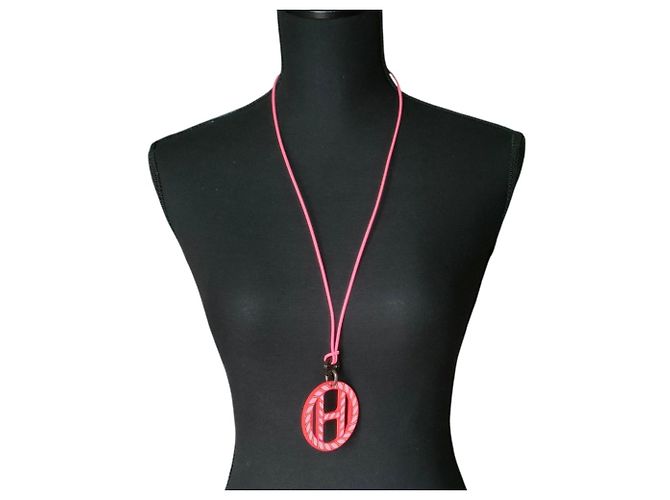 Collar Péndulo de Cuero H-Equipe Nautic de Hermès Rosa - vista 11