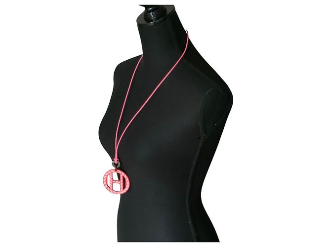 Collar Péndulo de Cuero H-Equipe Nautic de Hermès Rosa - vista 12