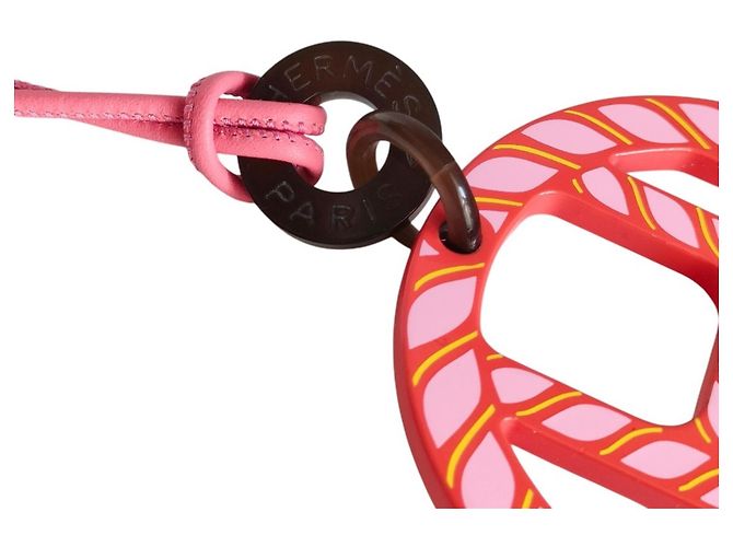 Collar Péndulo de Cuero H-Equipe Nautic de Hermès Rosa - vista 3
