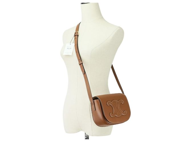 Céline Borsa a Spalla in Pelle Triomphe Folco di Celine Marrone - vista 11