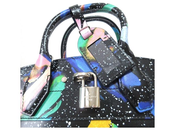 Borsa Louis Vuitton City Steamer Mini Splash 2 in 1 Nero Multicolore - vista 10