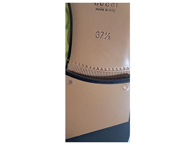 Mocassini in pelle Gucci Princetown 37.5 Giallo - vista 10