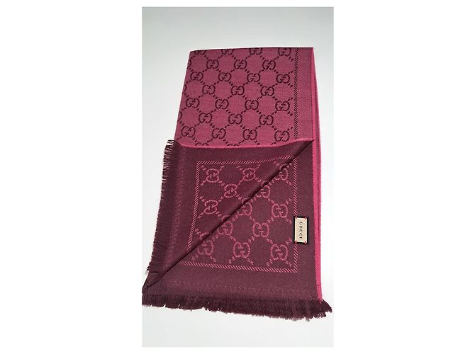 Sciarpa in lana reversibile Gucci, rosa/bordeaux Bordò - vista 2