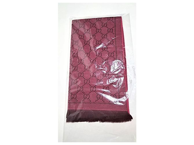 Sciarpa in lana reversibile Gucci, rosa/bordeaux Bordò - vista 5