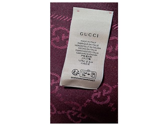 Sciarpa in lana reversibile Gucci, rosa/bordeaux Bordò - vista 7