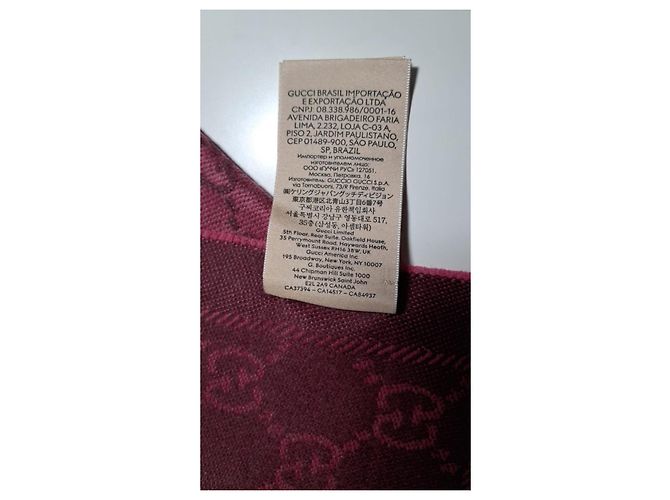 Sciarpa in lana reversibile Gucci, rosa/bordeaux Bordò - vista 9