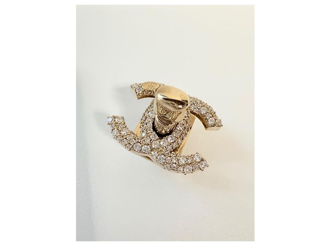 CHANEL  chiusura originale CC turnlock Bianco D'oro - vista 2