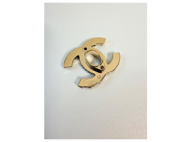 CHANEL  chiusura originale CC turnlock Bianco D'oro - vista 6