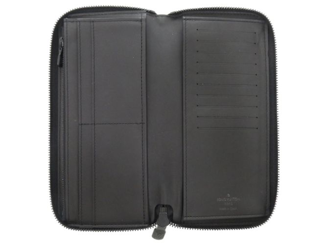 Louis Vuitton Zippy Wallet in Black Shadow Leather - view 4