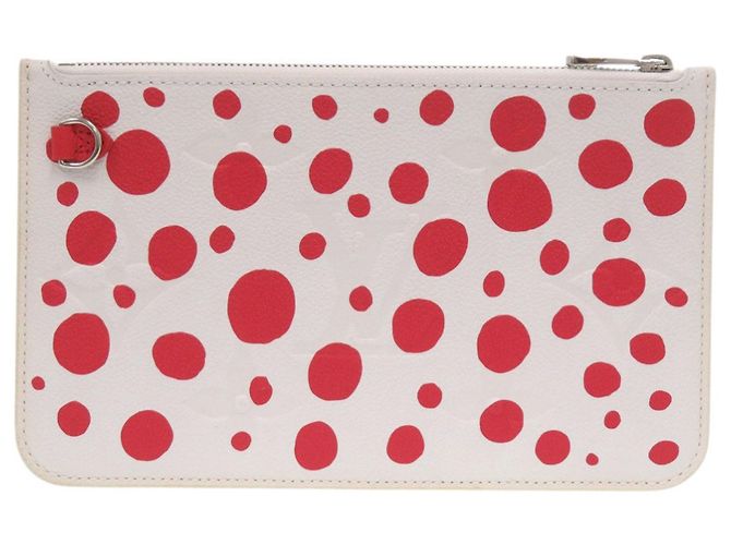 Pochette Neverfull Louis Vuitton Infinity Dot Yayoi Kusama Bianco Rosso - vista 2