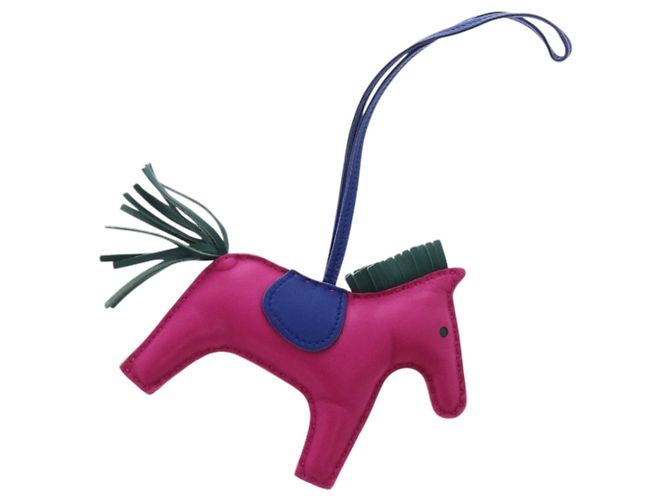 Charm per borsa Hermès Rodeo MM Rosa Blu Porpora - vista 2