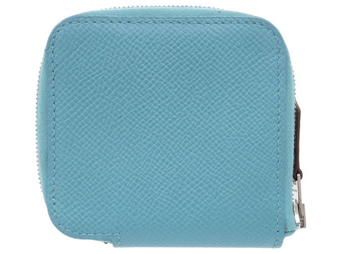 Monedero compacto mini Azap de seda Hermès Azul - vista 2