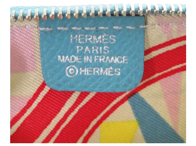 Monedero compacto mini Azap de seda Hermès Azul - vista 5