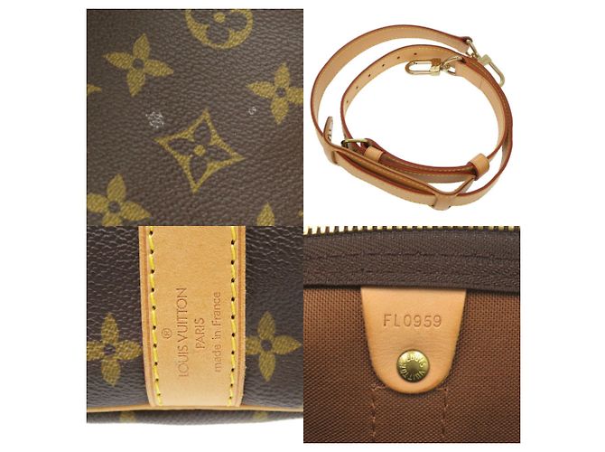 Monogram Boston Bag Keepall Bandoulière 60 Louis Vuitton Braun Monogramm - Ansicht 10