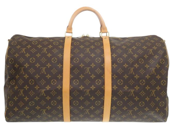 Monogram Boston Bag Keepall Bandoulière 60 Louis Vuitton Braun Monogramm - Ansicht 2