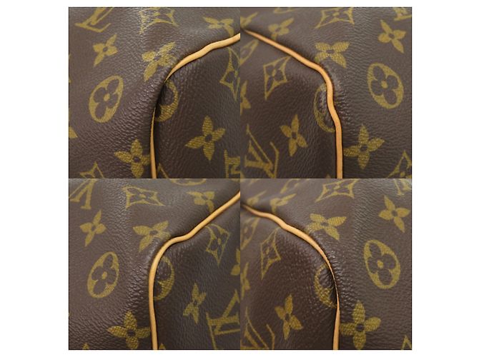 Monogram Boston Bag Keepall Bandoulière 60 Louis Vuitton Braun Monogramm - Ansicht 8