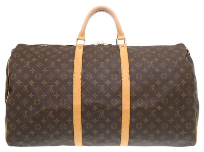 Borsa Boston Keepall 60 Monogram Louis Vuitton Marrone Monogramma - vista 2