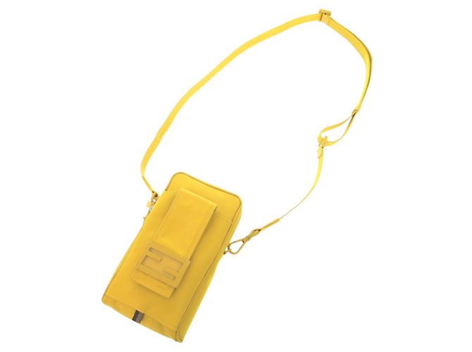 Pochette per telefono Fendi Baguette Giallo - vista 5
