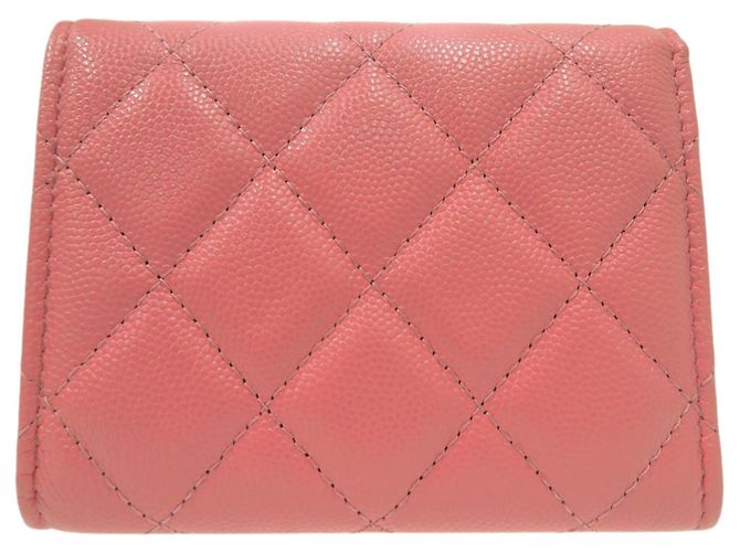 Monedero de cuero rosa Chanel - vista 2