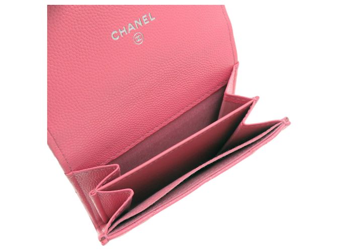 Monedero de cuero rosa Chanel - vista 3