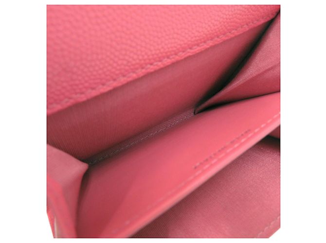 Monedero de cuero rosa Chanel - vista 4