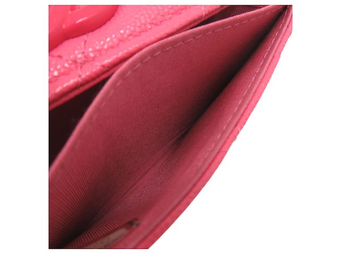 Monedero de cuero rosa Chanel - vista 6