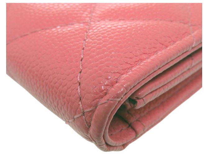 Monedero de cuero rosa Chanel - vista 7