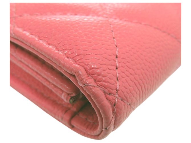 Monedero de cuero rosa Chanel - vista 8