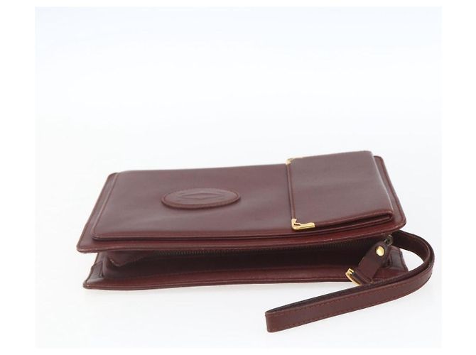 Borsa clutch Must de Cartier in pelle Bordò - vista 3