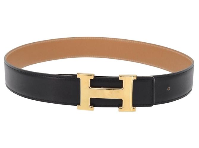 Hermès Cintura HERMES Constance in pelle 25,6"" - E27,6"" 2 pezzi Nero Auth am10603 - vista 2