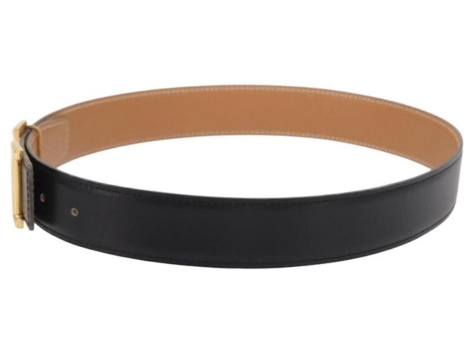 Hermès Cintura HERMES Constance in pelle 25,6"" - E27,6"" 2 pezzi Nero Auth am10603 - vista 4