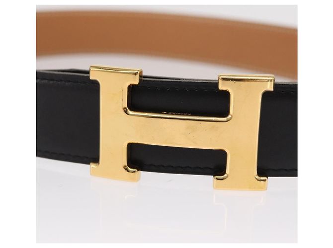 Hermès Cintura HERMES Constance in pelle 25,6"" - E27,6"" 2 pezzi Nero Auth am10603 - vista 6