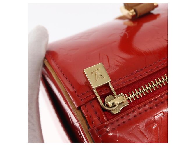 LOUIS VUITTON Borsa a Mano Monogram Vernis Bedford Rossa M91328 LV Auth 165164 Rosso - vista 17