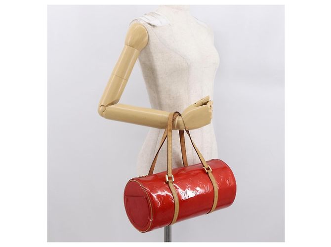 LOUIS VUITTON Borsa a Mano Monogram Vernis Bedford Rossa M91328 LV Auth 165164 Rosso - vista 20
