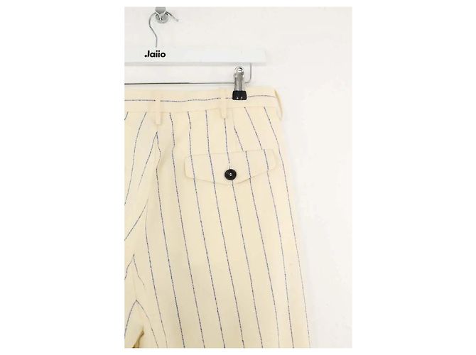 Marni Weite ecru Wollhose Roh - Ansicht 4