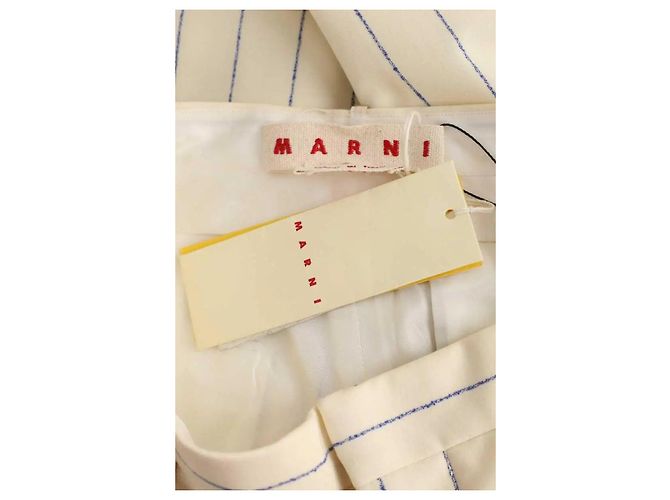 Marni Weite ecru Wollhose Roh - Ansicht 5