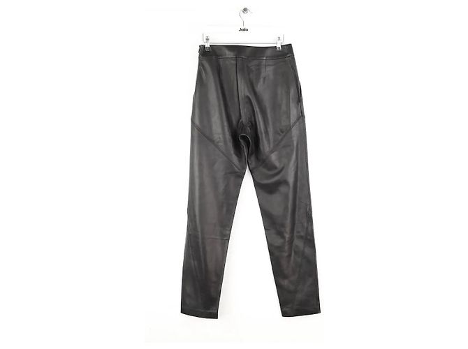 Maison Ullens Leggings de cuero negro - vista 3