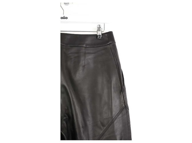 Maison Ullens Leggings de cuero negro - vista 4
