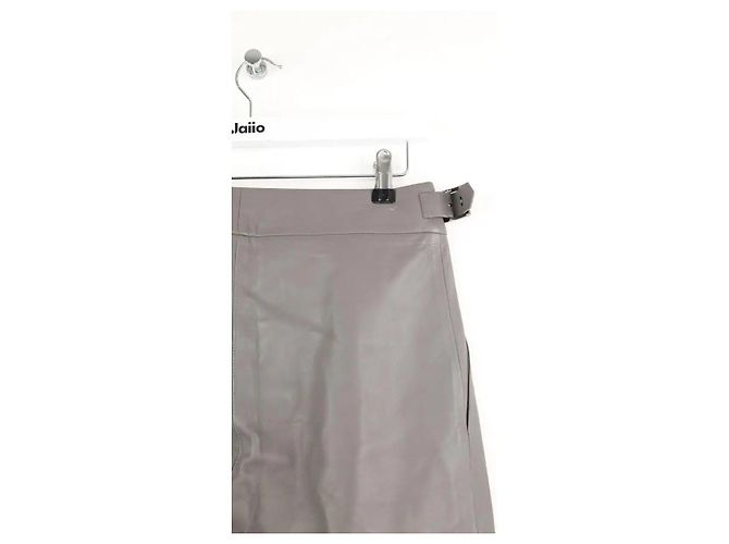 Maison Ullens Pantalones slim de cuero gris - vista 5