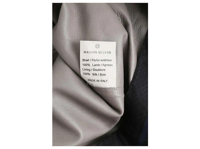 Maison Ullens Pantalones slim de cuero gris - vista 7