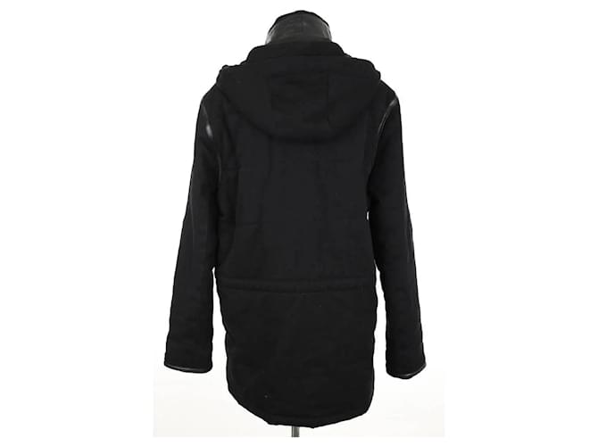The Kooples Abrigo de algodón negro - vista 4