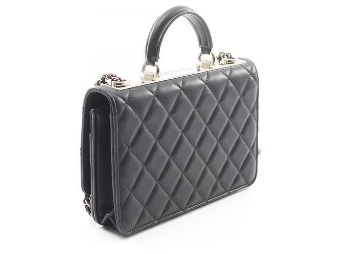 Borsa a Spalla Chanel Trendy CC con Manico Superiore Nero - vista 2