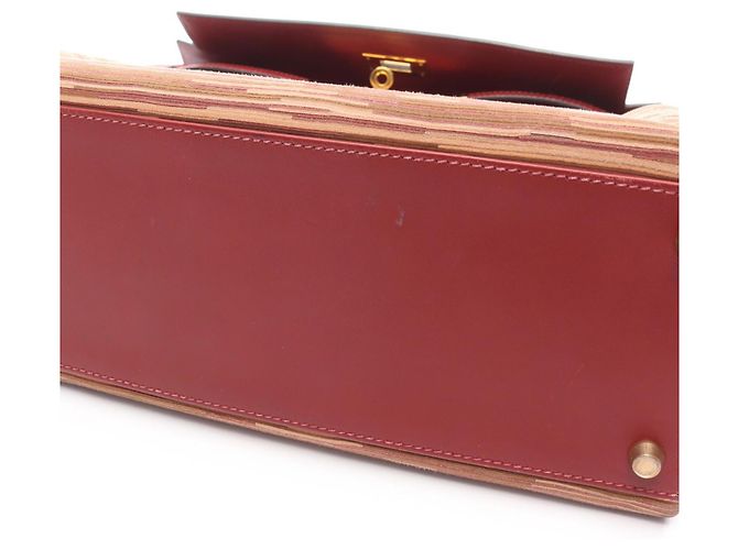 Borsa Hermès Kelly 32 Bordò - vista 11
