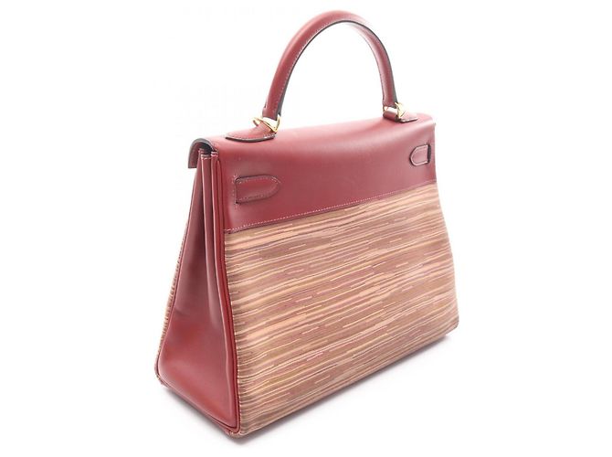 Borsa Hermès Kelly 32 Bordò - vista 2