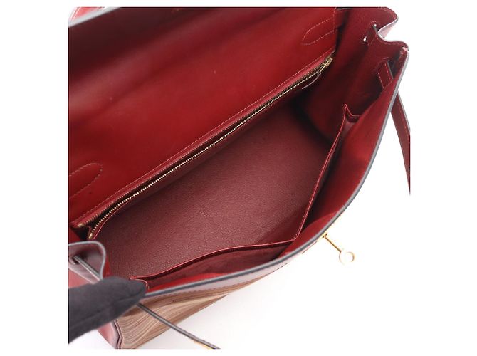 Borsa Hermès Kelly 32 Bordò - vista 3