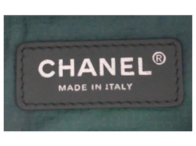 Zaino Matelassé Chanel in nylon verde ombré - vista 8