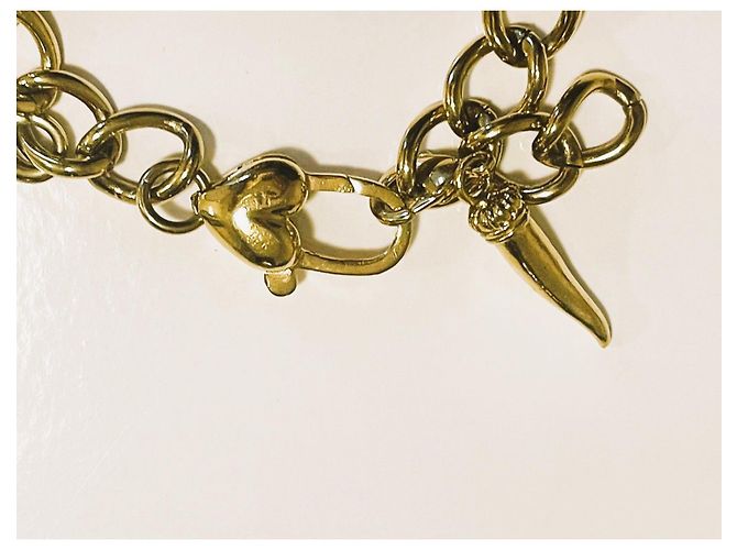 Dolce & Gabbana Raro lindo bracelete DOLCE&GABBANA dourado com globo e outros charms - vista 9