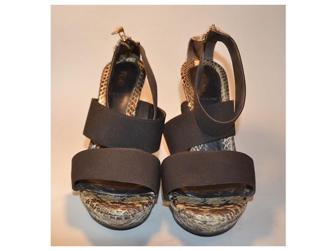 Sandali Fendi in pitone Multicolore - vista 3