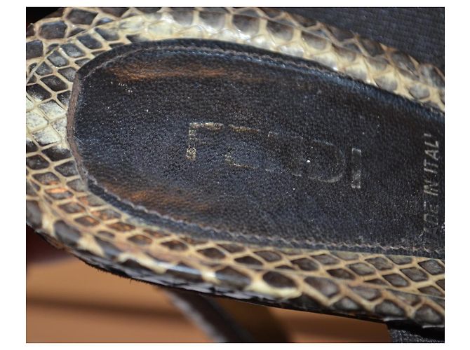 Sandali Fendi in pitone Multicolore - vista 8