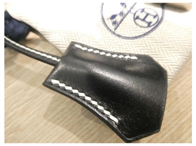Clochette, tirante e lucchetto Hermès per borsa Kelly VIP scatola blu ordine speciale dustbag blu Nero - vista 5